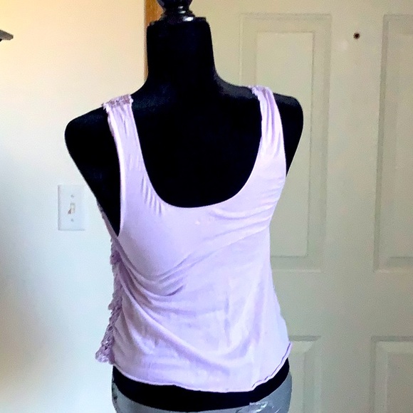 Lavender knit front tank top - Picture 2 of 2
